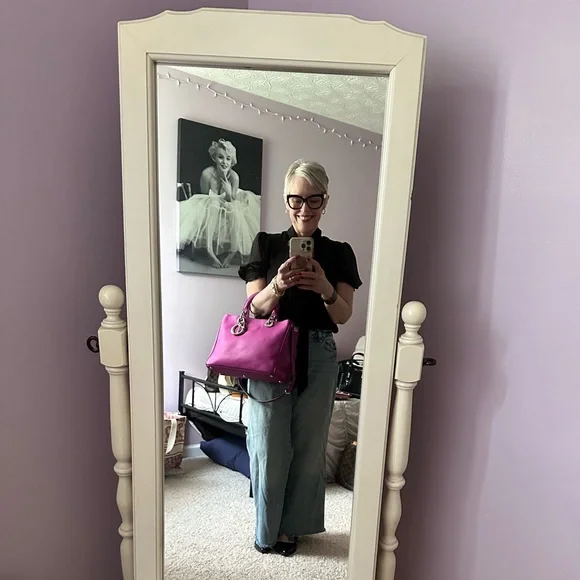 Christian Dior Diorissimo Pink 2 way Shoulder Bag  Silver Hardware - Picture 13 of 16